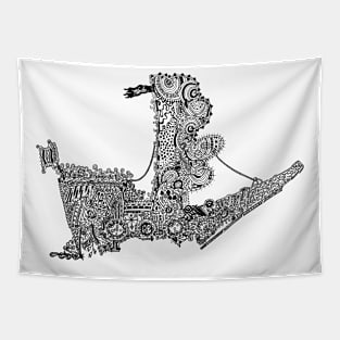 Alligator Pirateship Tapestry