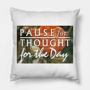 Pause for thought for the day Pillow