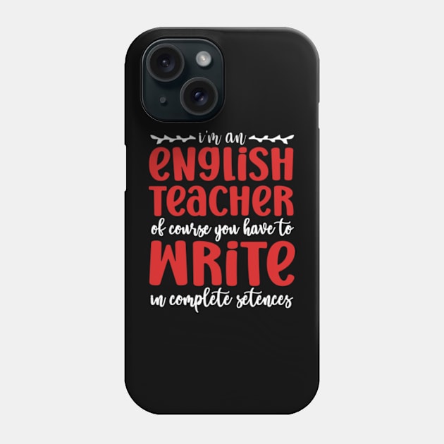 English Teacher Linguistics Grammar Professor Writer Editor Phone Case by David Brown