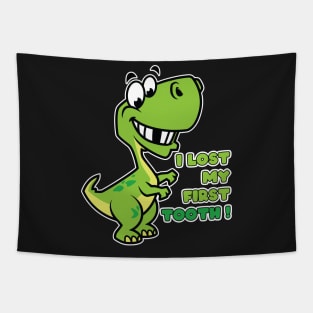 Kids I Lost My First Tooth - Cute Dinosaurs product Tapestry