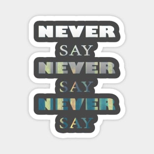 Never say never Magnet