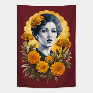 Marigold Flowers Tapestry