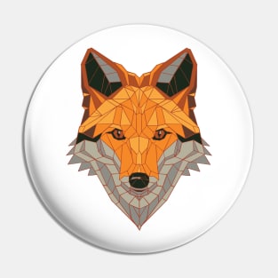 Polygonal Geometric Fox Pin