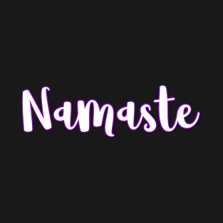 Namaste Spiritual Yoga Purple Design T-Shirt