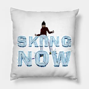 Skiing Now Pillow