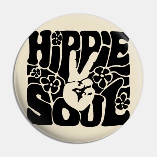 Hippie Soul Retro flower peace sign Pin