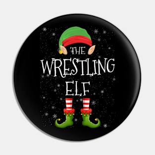 Wrestling Elf Family Matching Christmas Group Funny Pajama Xmas Pin