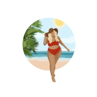 Beach Girl 10, Summertime illustration T-Shirt