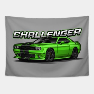 American Muscle Challenger (Green Go) Tapestry