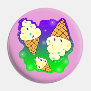 Ice Cream Galaxy Pin