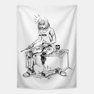 Mechanic Girl Tapestry