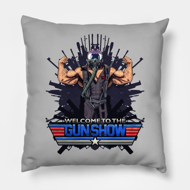 Welcome To The Gun Show Pillow by deezify