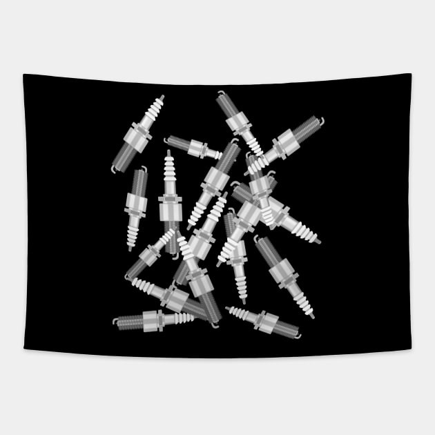Spark Plug Pattern - Mechanics - Tapestry | TeePublic