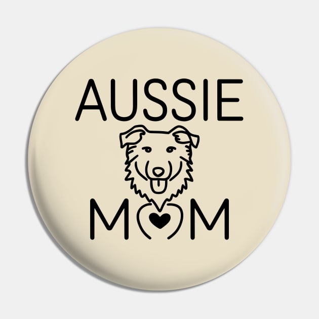 Aussie Mom Line Art Pin by y2klementine