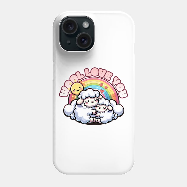 Cute Sheep Wool Love You Phone Case by alcoshirts