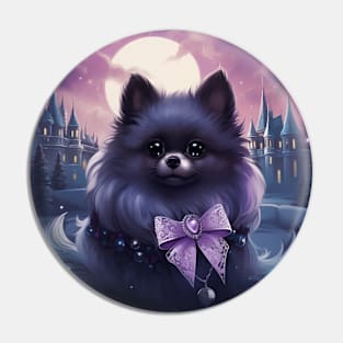 Goth Little Pom Pin