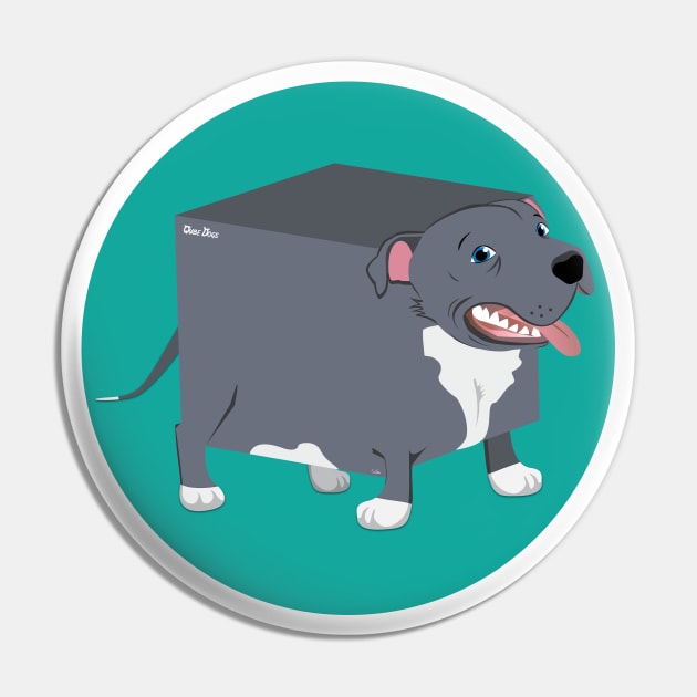 QubeDogs - Blue Staffy Pin by EmmaQuills