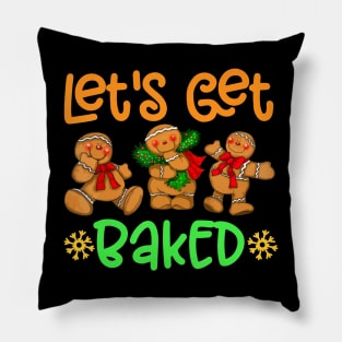 lets get baked christmas baking cokkies Pillow