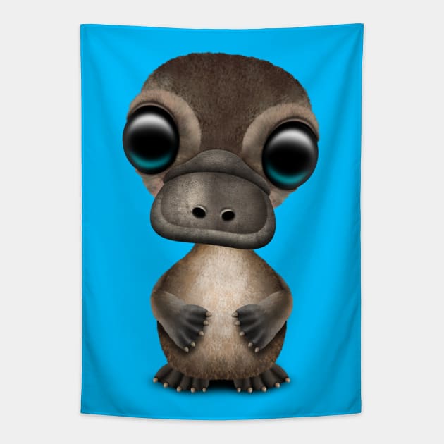 Cute Baby Platypus Tapestry by jeffbartels