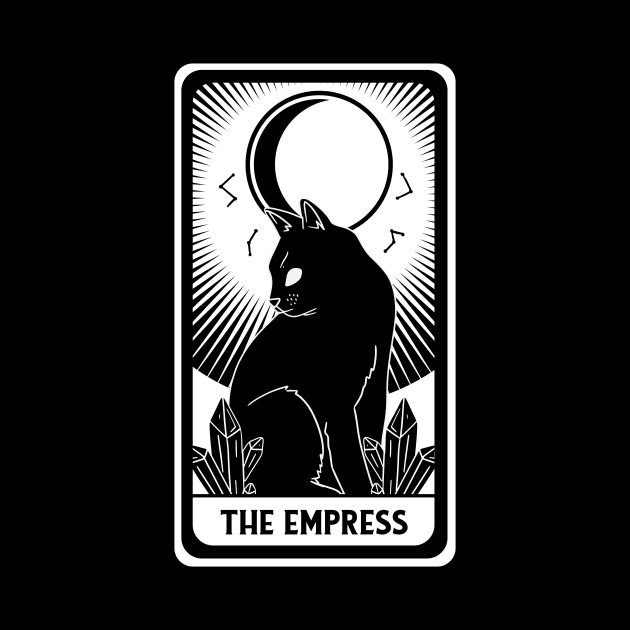 The Empress Tarot Card Black Cat Crescent Occult Gothic by Kribis