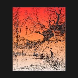 Sunset Over Forest Swamp T-Shirt