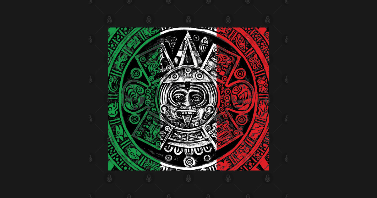 Mayan Calendar Flag Mayan Calendar Mask TeePublic