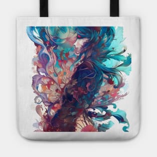 Fantastical Manga Flower Girl Tote