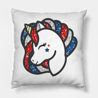 AmeriCorn Cute Unicorn With Glitter Pillow