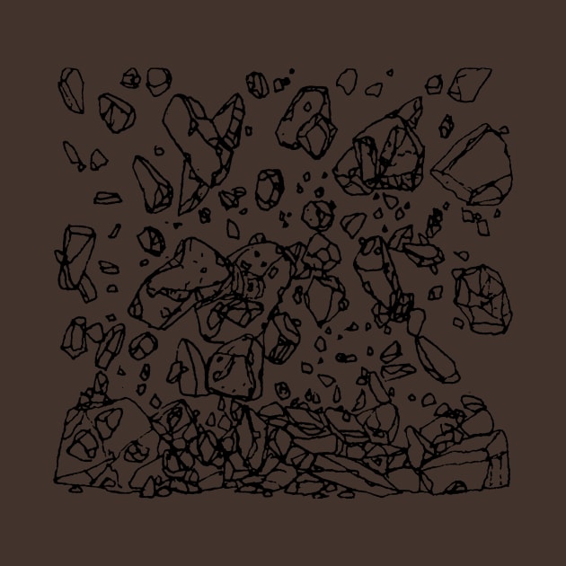 Falling Rocks drawing (black) by HRNDZ