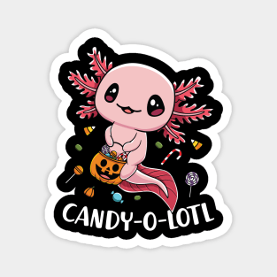 Funny Axolotl Candyoltol Halloween Candy Magnet