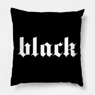 black gothic logo Pillow