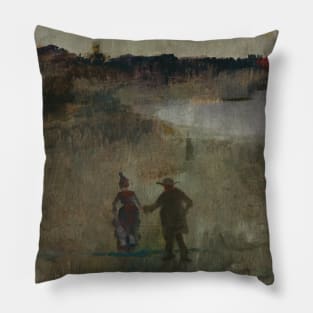 Landscape with Two Small Figures, Richmond, NSW by Charles Conder, circa 1886. Pillow