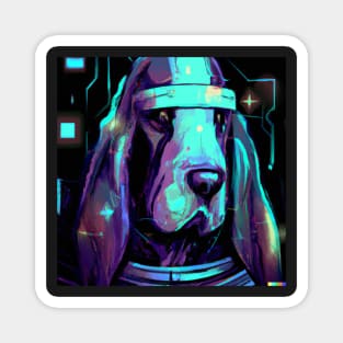 Cyber punk basset Magnet