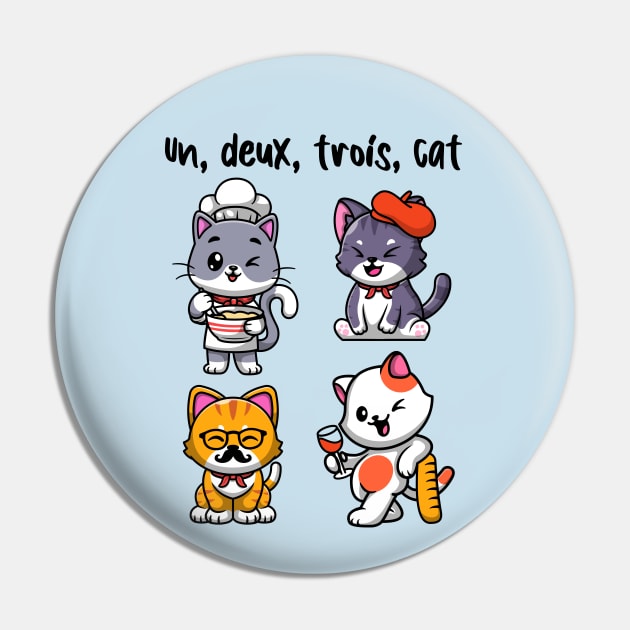 Un deux trois cat - cute French cats (on light colors) Pin by Messy Nessie