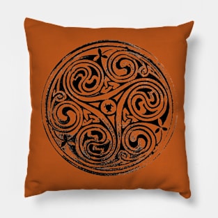 Black Whirls and Swirls Pillow