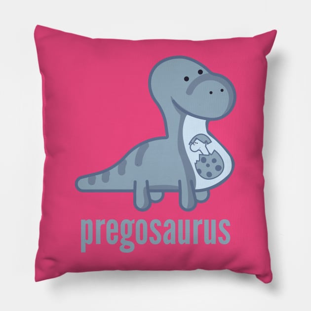 Pregosaurus Shirt - Funny Dinosaur Mom T-Shirt Pillow by DoggyStyles