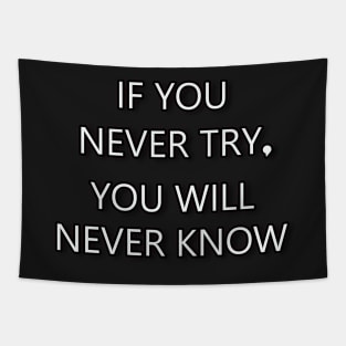 If You Never Try You Will Never Know Tapestry