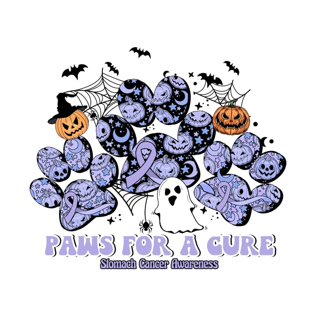 Stomach Cancer Awareness - paws for a cure halloween by Gost