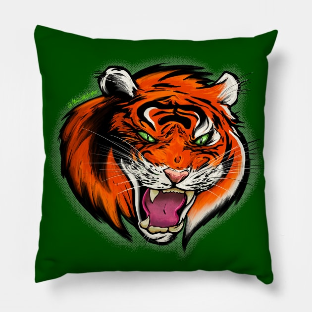 BENGALS ROAR Pillow by Magic Whiskey ART