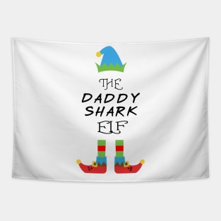 The Daddy Shark Elf Matching Family Group Christmas Party Tapestry