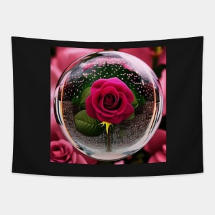 Rose in the glass ball Tapestry