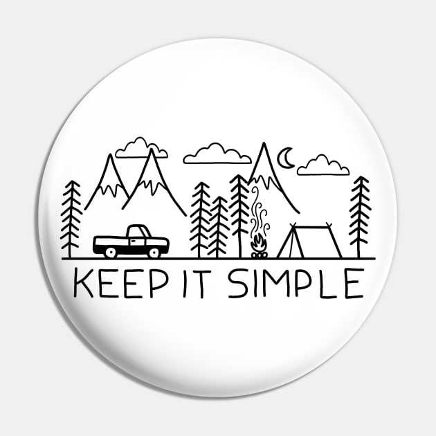 Camping Pin by valentinahramov