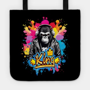 Gorilla King Street Art Style Tote