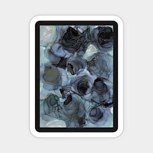 Abstract Blue Roses Magnet