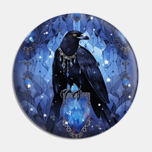 Raven And Gems Pin