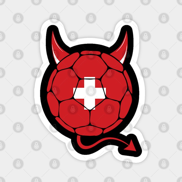 Switzerland Football Halloween Magnet by footballomatic