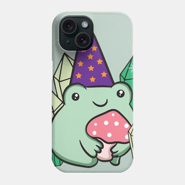 Cottagecore Aesthetic Kawaii Cute Frog Wizard Hat Phone Case by Alex21