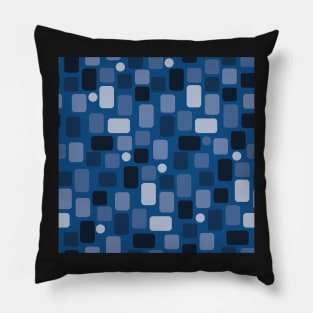 Small rectangles classic blue Pillow