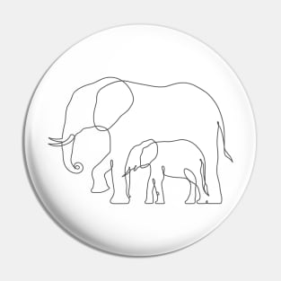 Elephant family Pin