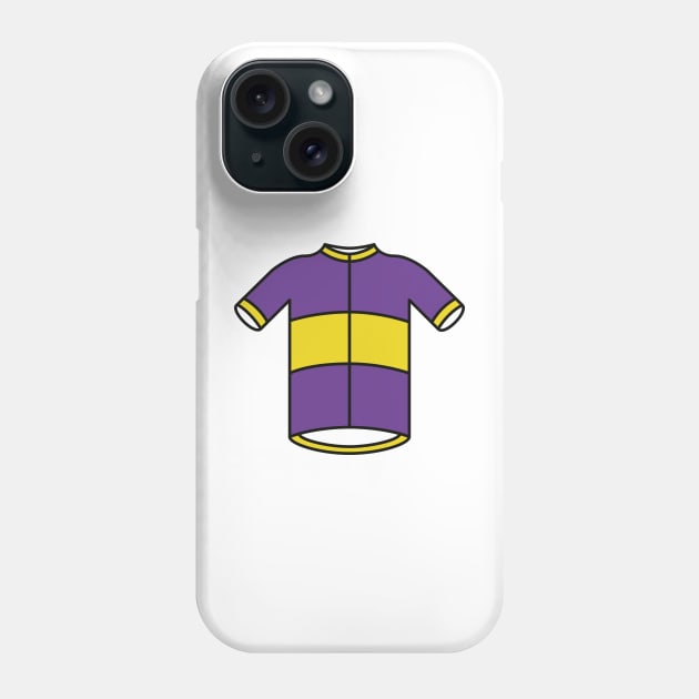 Yellow & Purple Cycling Jersey Phone Case by Radradrad